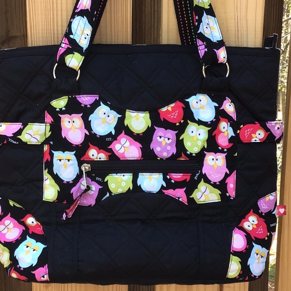 Large & Adorable Owl Quilted Bag, Like New w/ Lots of Room! - Picture 3 of 12